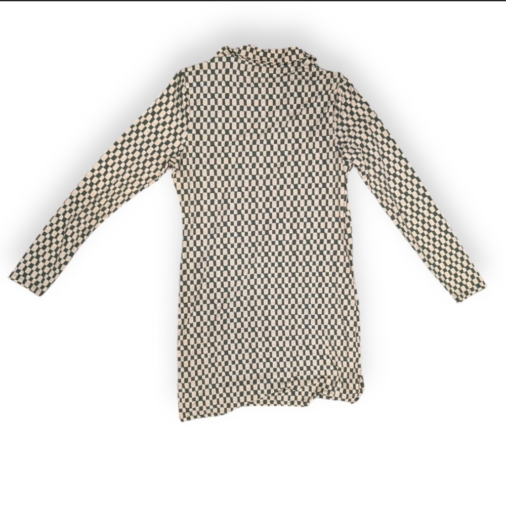 Abercrombie & Fitch Green & White Checkered Dress - Picture 3 of 6